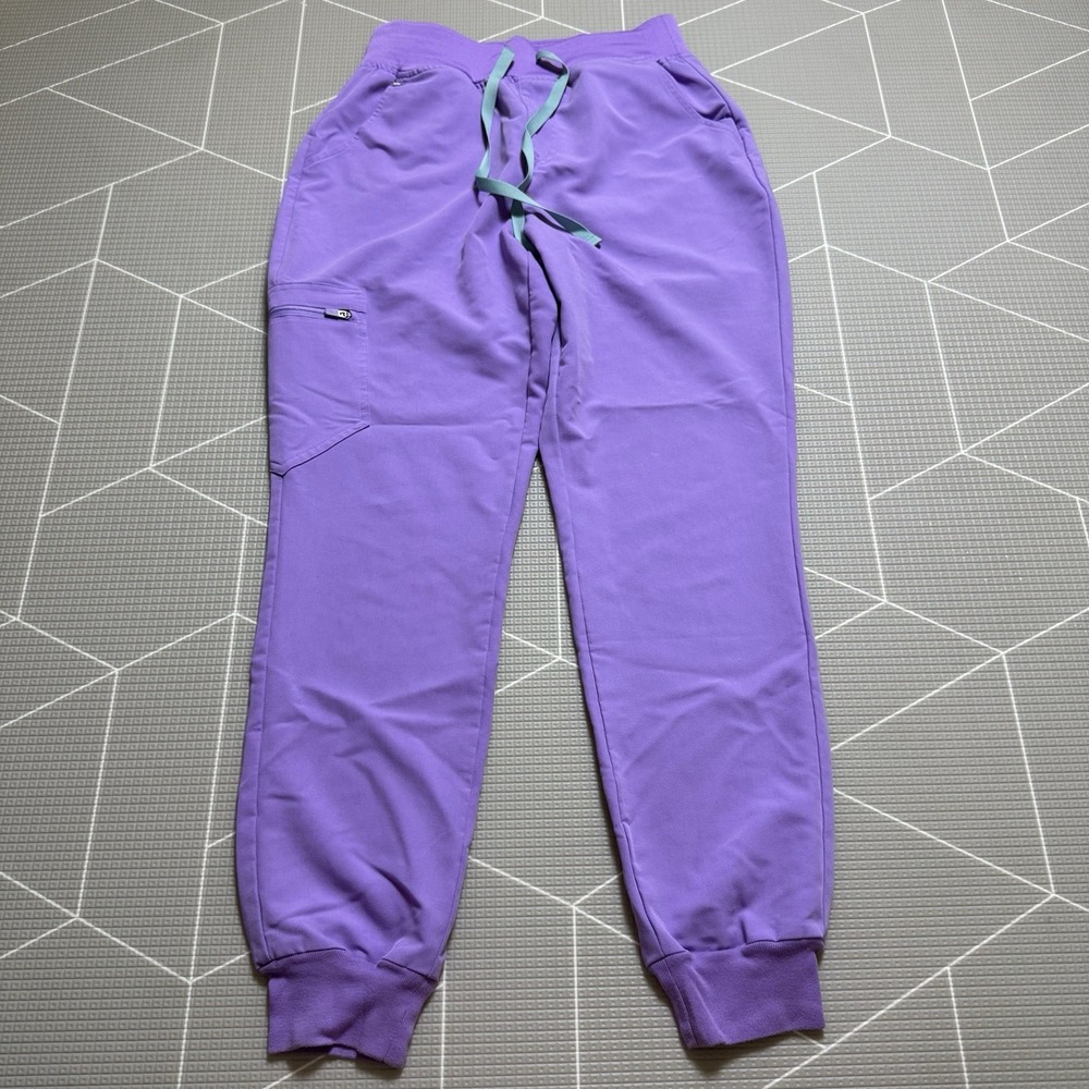 Figs Scrub Pants High Waisted Zamora Jogger Small Purple W22SW2012